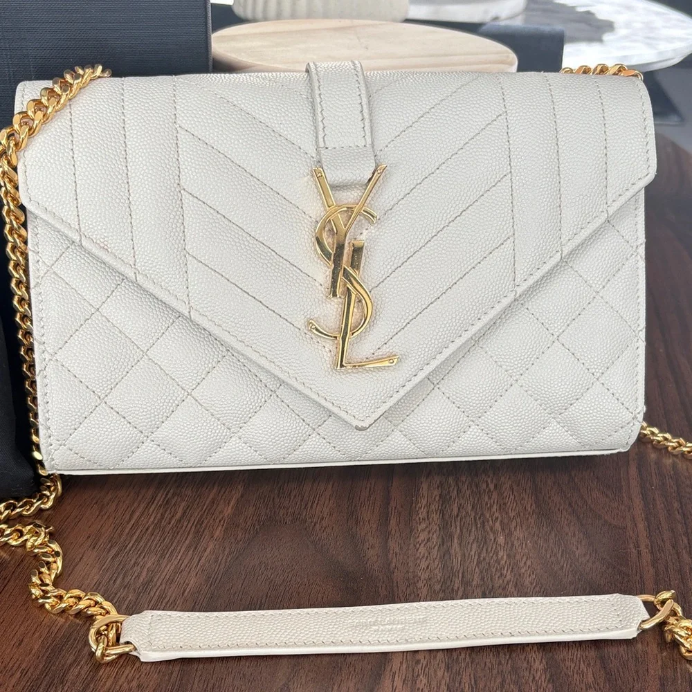 YSL Beige Quilted Crossbody Bag - Picture 3 of 11